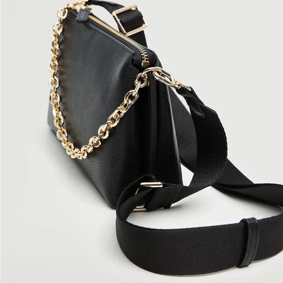 Mango Cross Body Bag with adjustable strap- Mango Purse- Black Purse - Picture 3 of 7